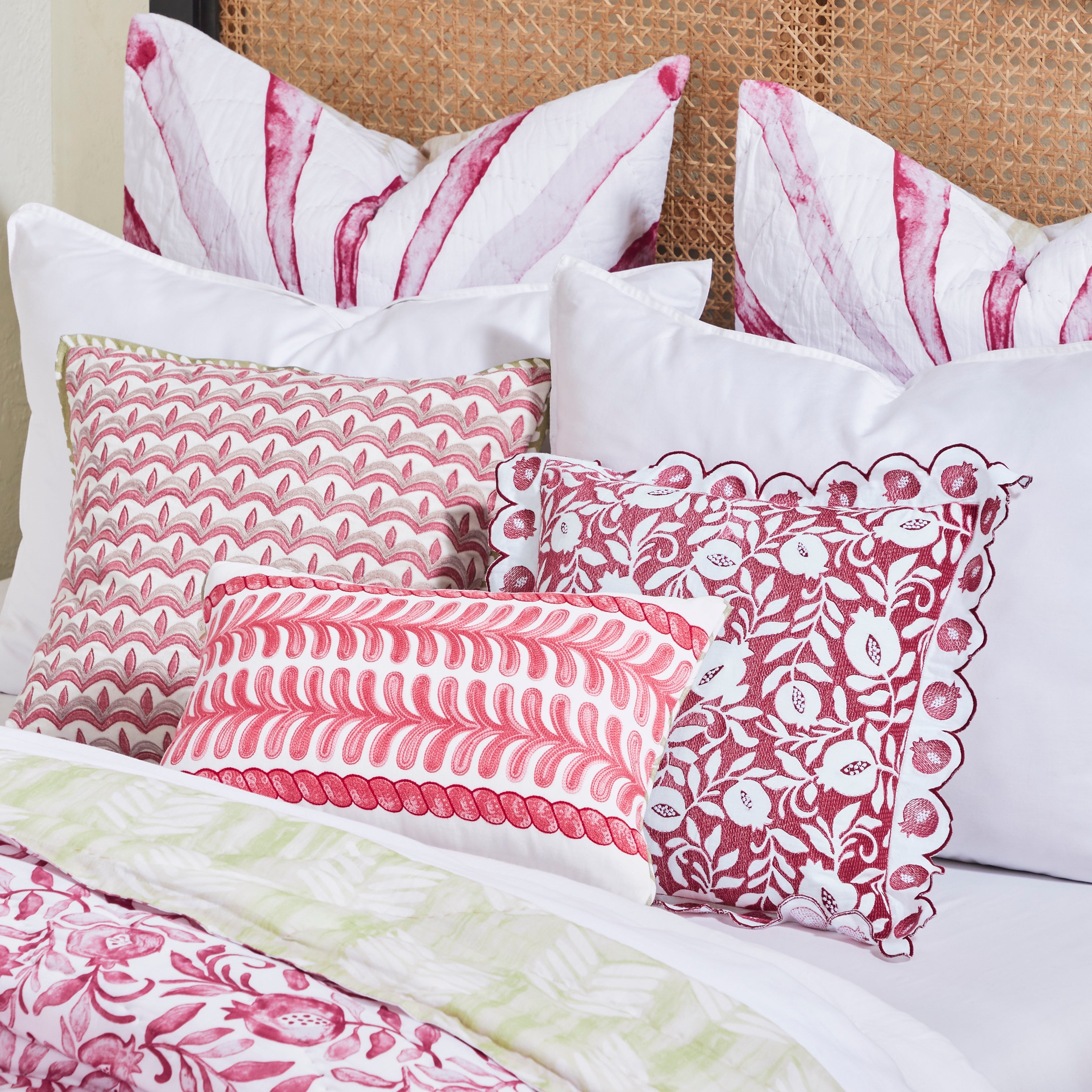 Ayna Red Quilted Sham - 26"x 26"