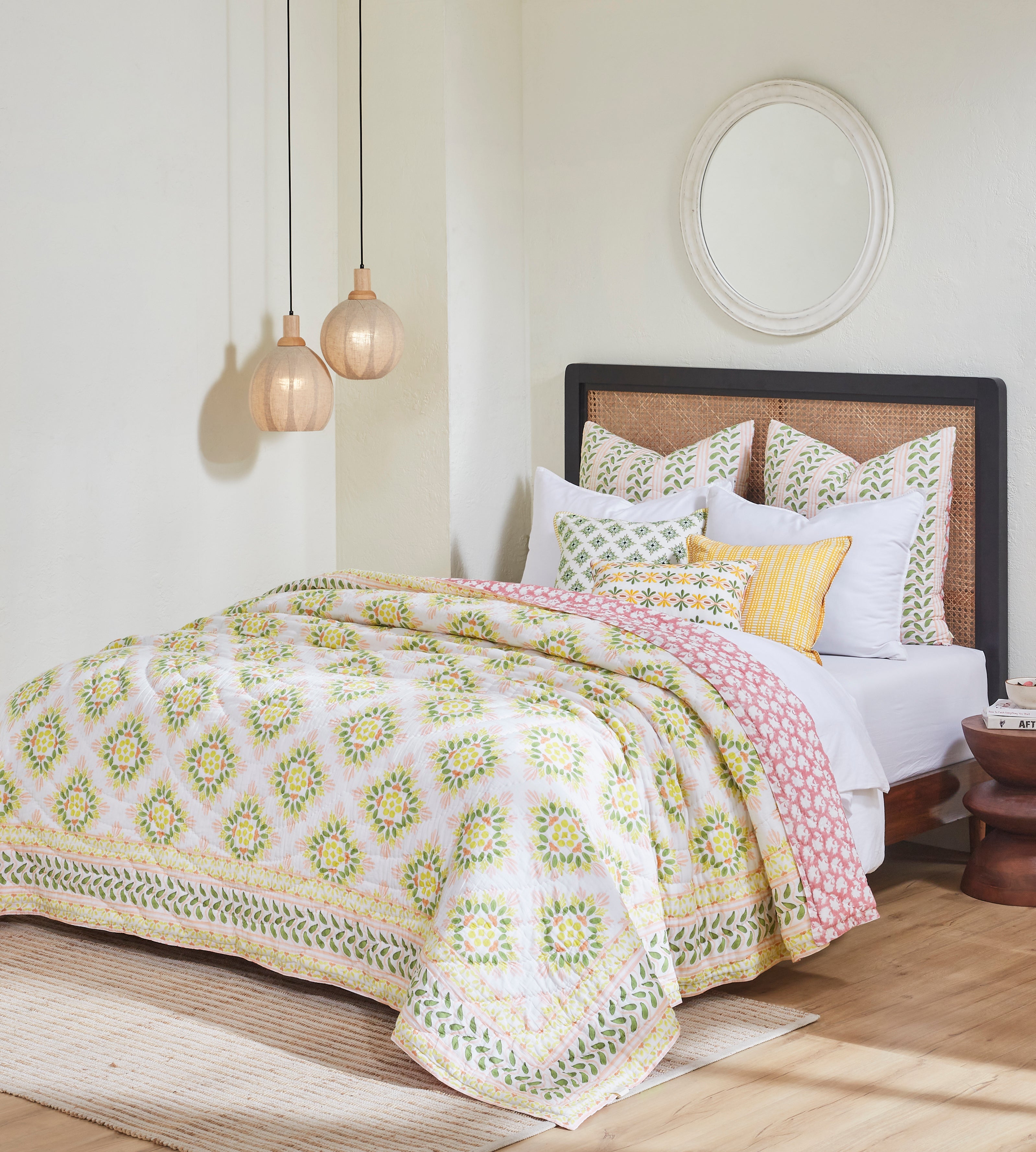 Mica Yellow Cotton Quilt