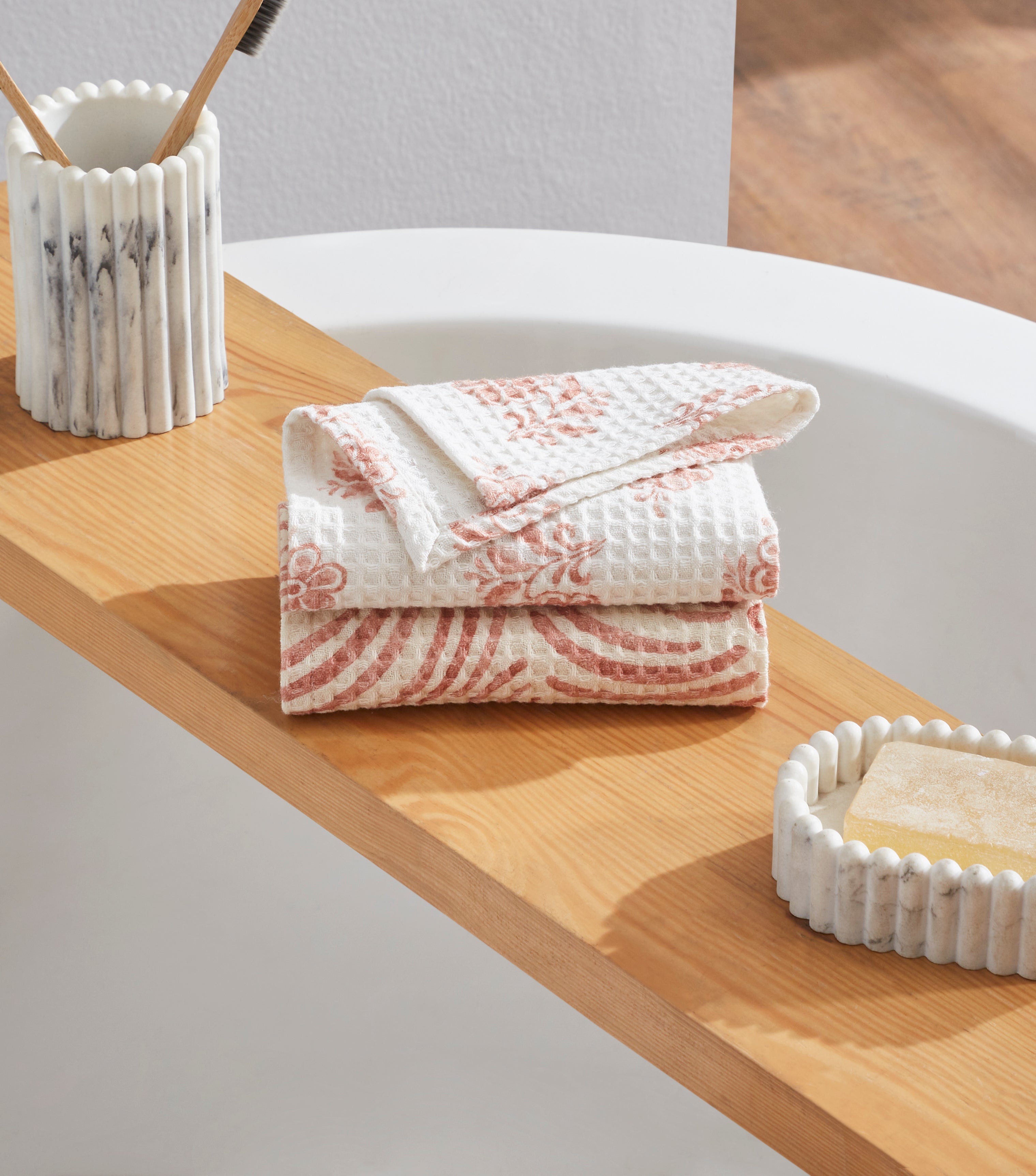 Ayna Pink Face Towel | Set Of 2