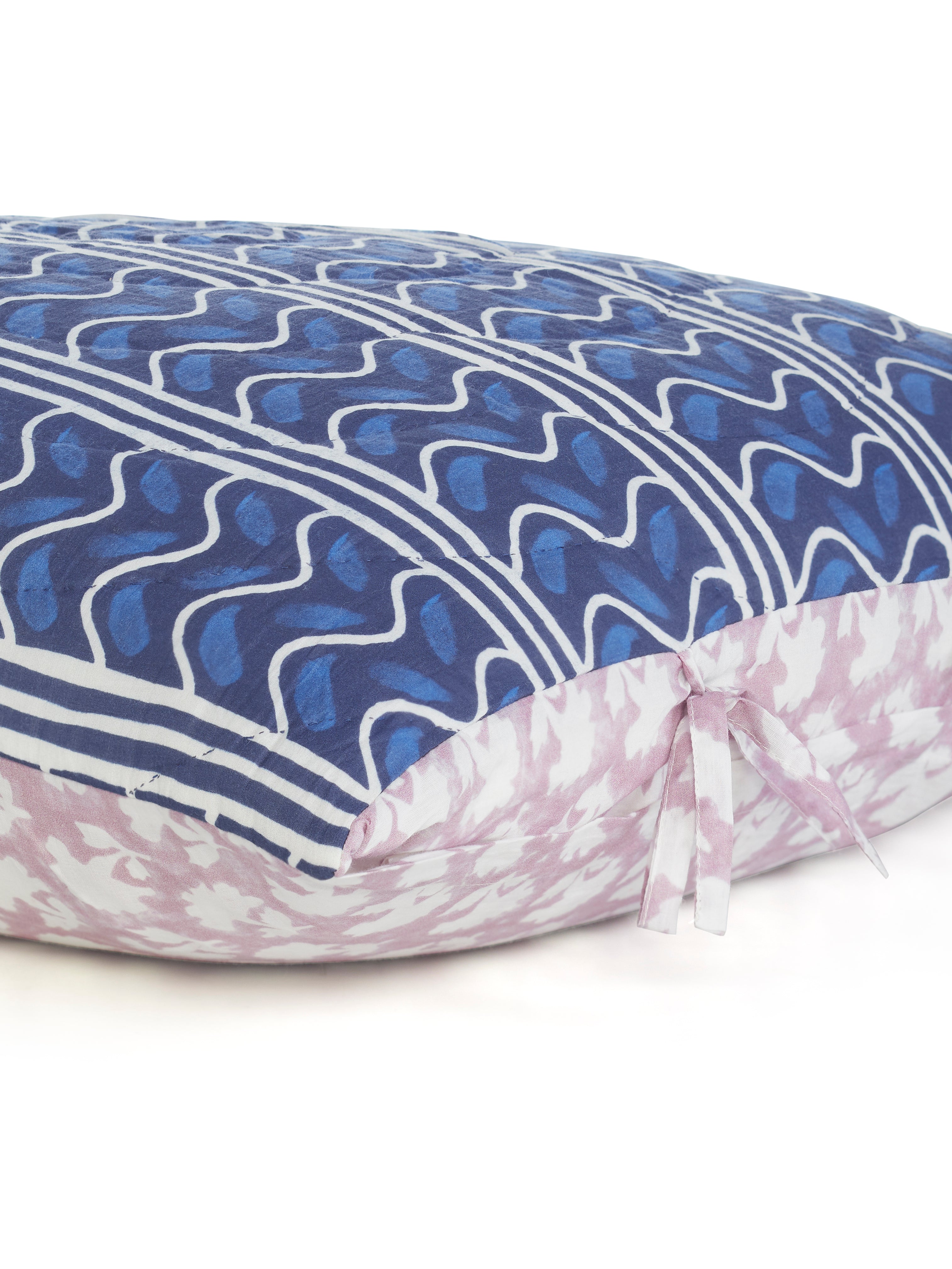 Mica Blue Quilted Sham - 26"x 26"