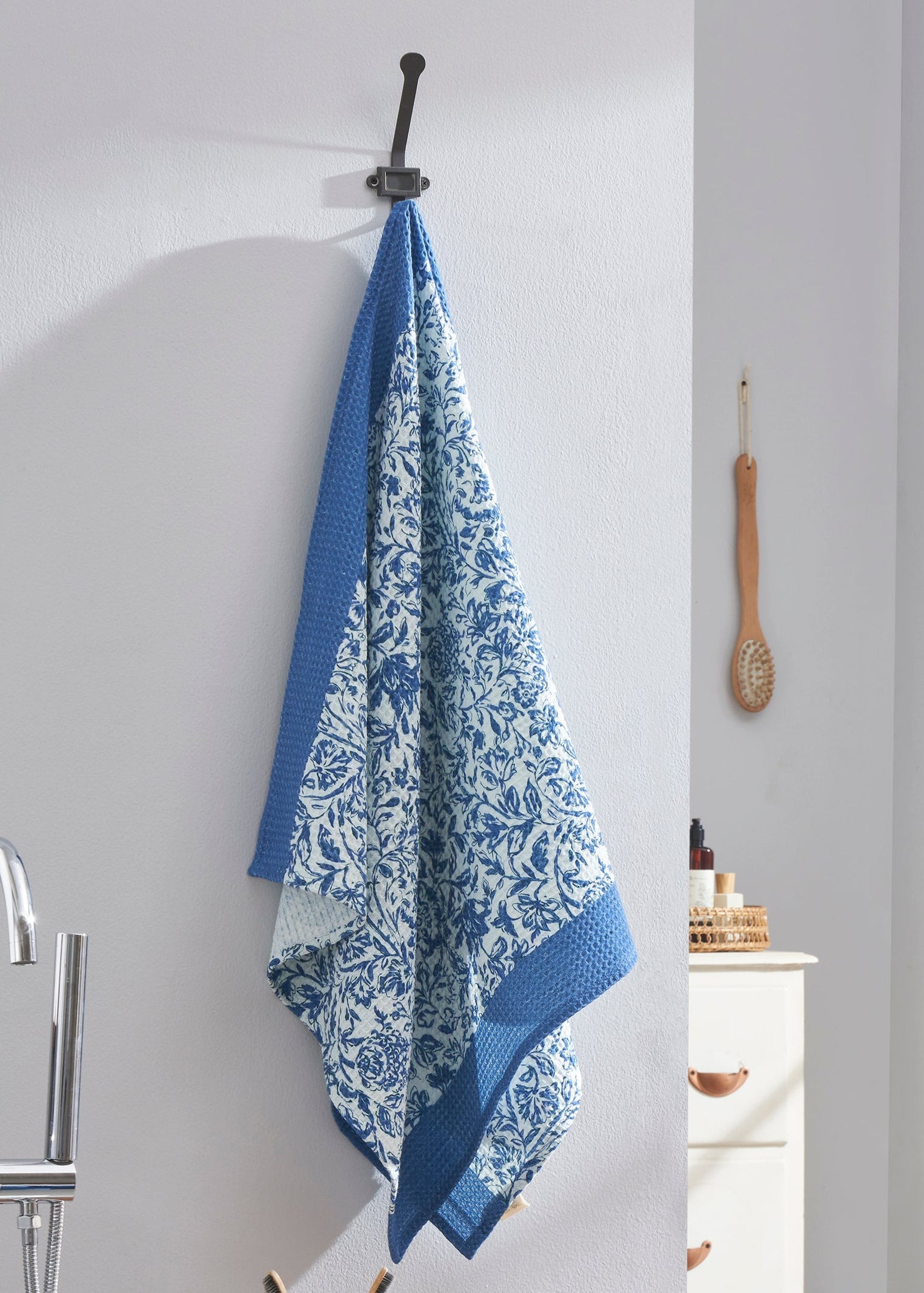 Cotton waffle bathrobe