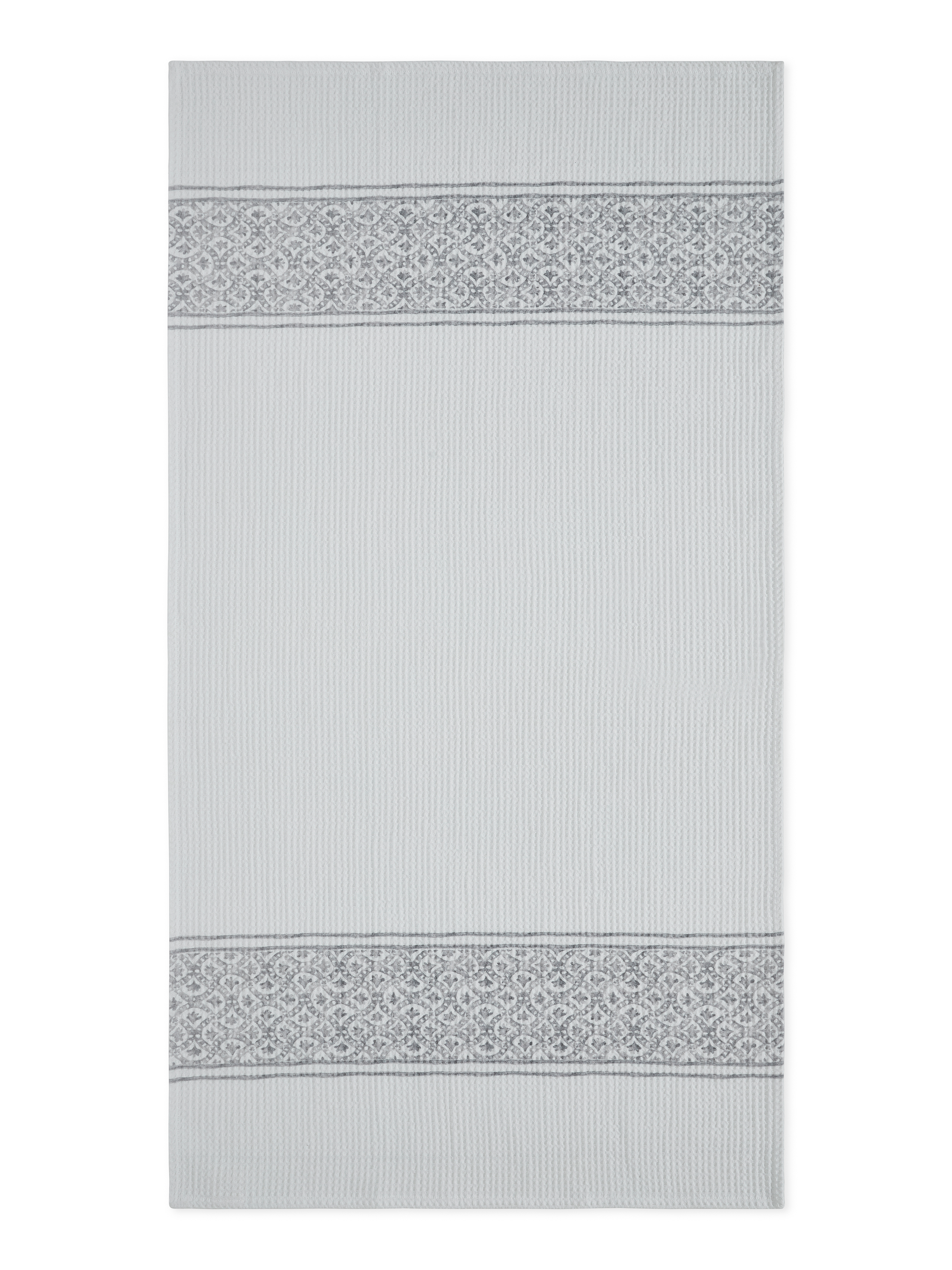 Tessellate Grey Cotton Waffle Bath Towel